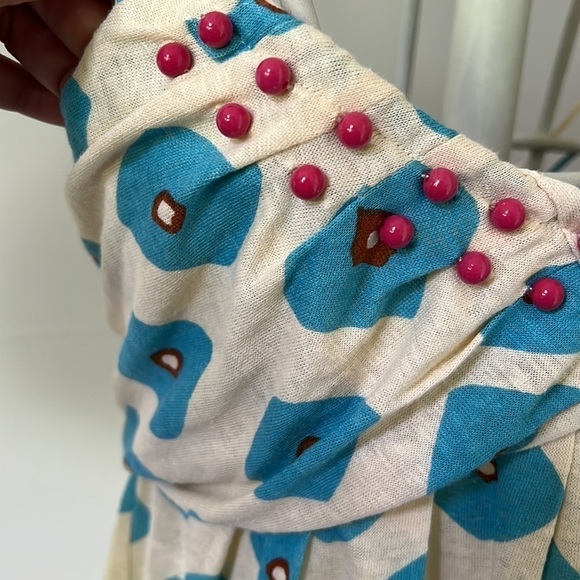 NWT Diane von Furstenberg Natone beaded tank- blue - Picture 4 of 6